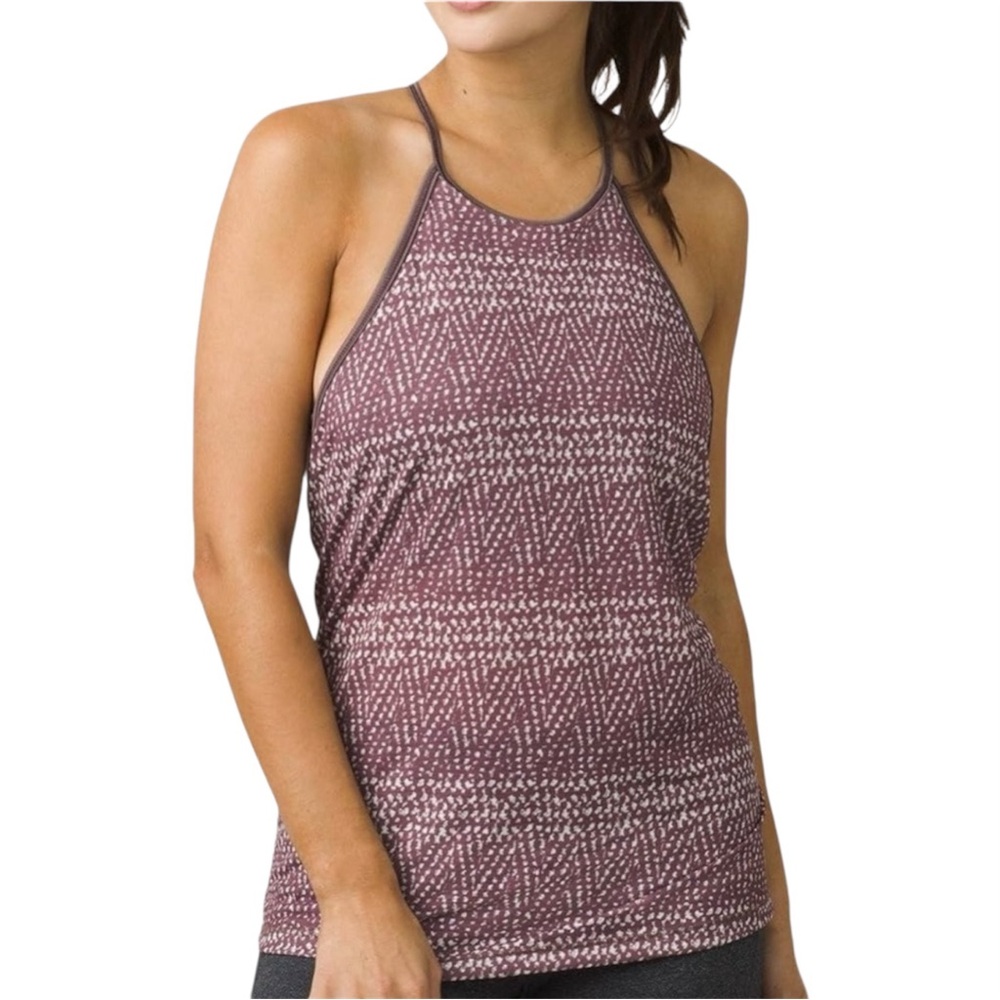 PRANA Printed Path Tank Top Volcanic Plum Sumatra Athletic Top Women’s Small